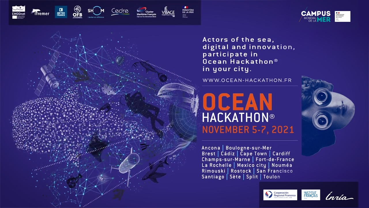 imagen descriptiva Ocean Hackathon 2021 - Inria Chile